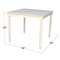 International Concepts Square Solid Wood Top Table, Turned Legs, Unfinished, 36 W, 36 L, 30 in H, Wood, Unfinished K-3636-330T - alternate 6